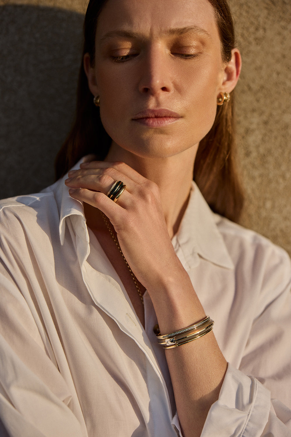 Classic Diamond Bangle | Gold