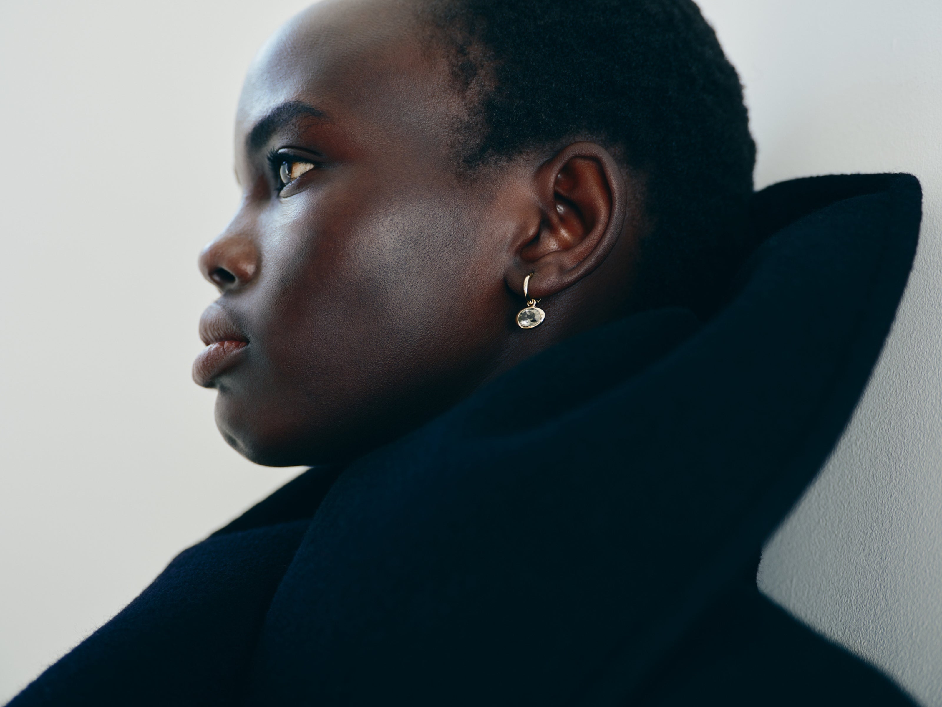 XL Orbit Hoops | Green Amethyst