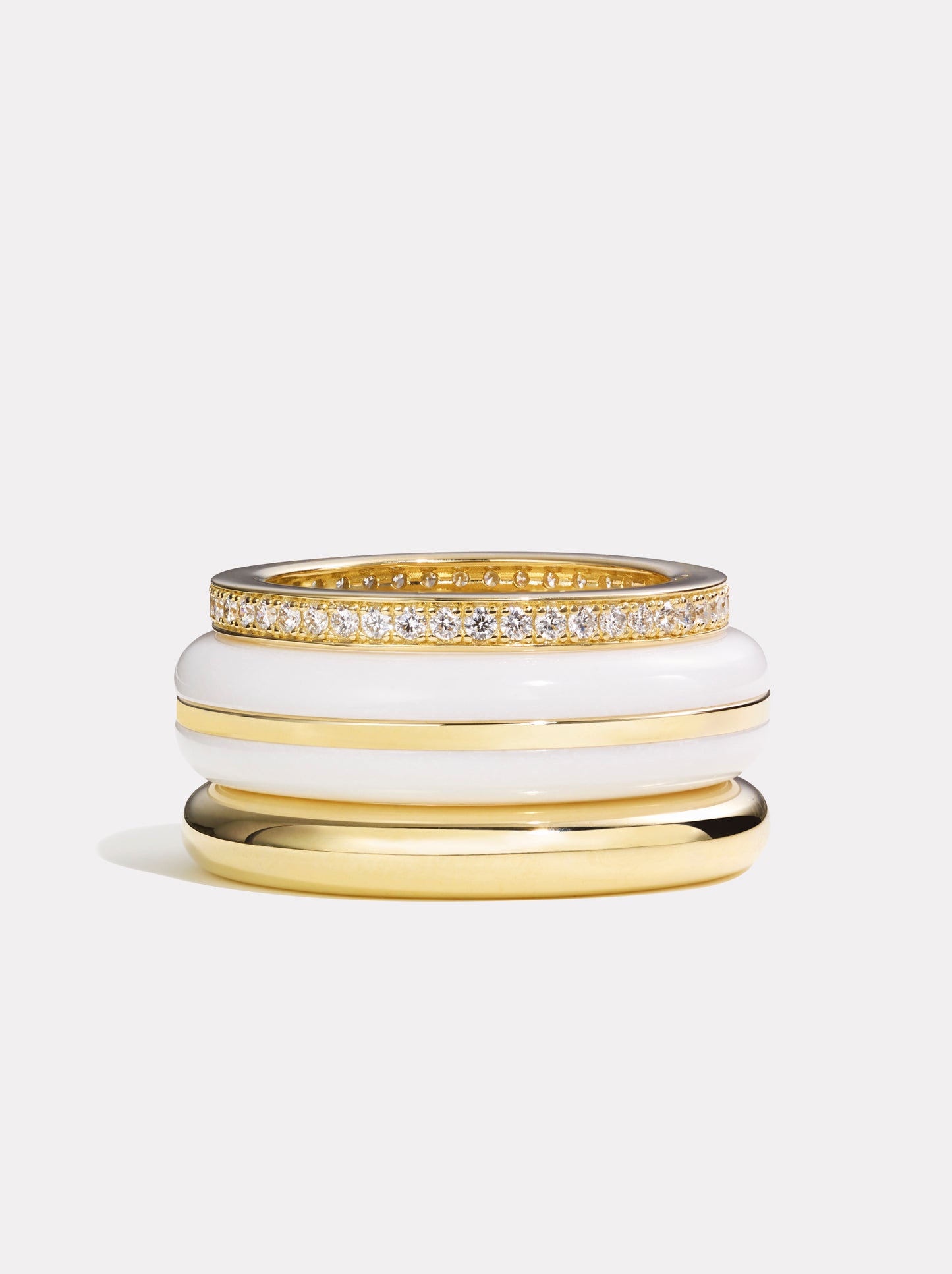 Stack_Classic Ring Stack | White Agate - 50