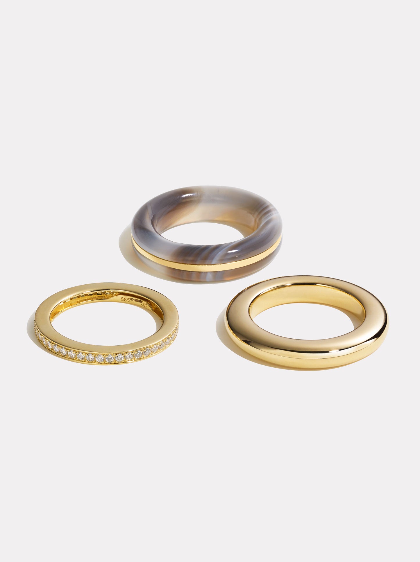 Stack_Classic Ring Stack | Botswana Agate - 50