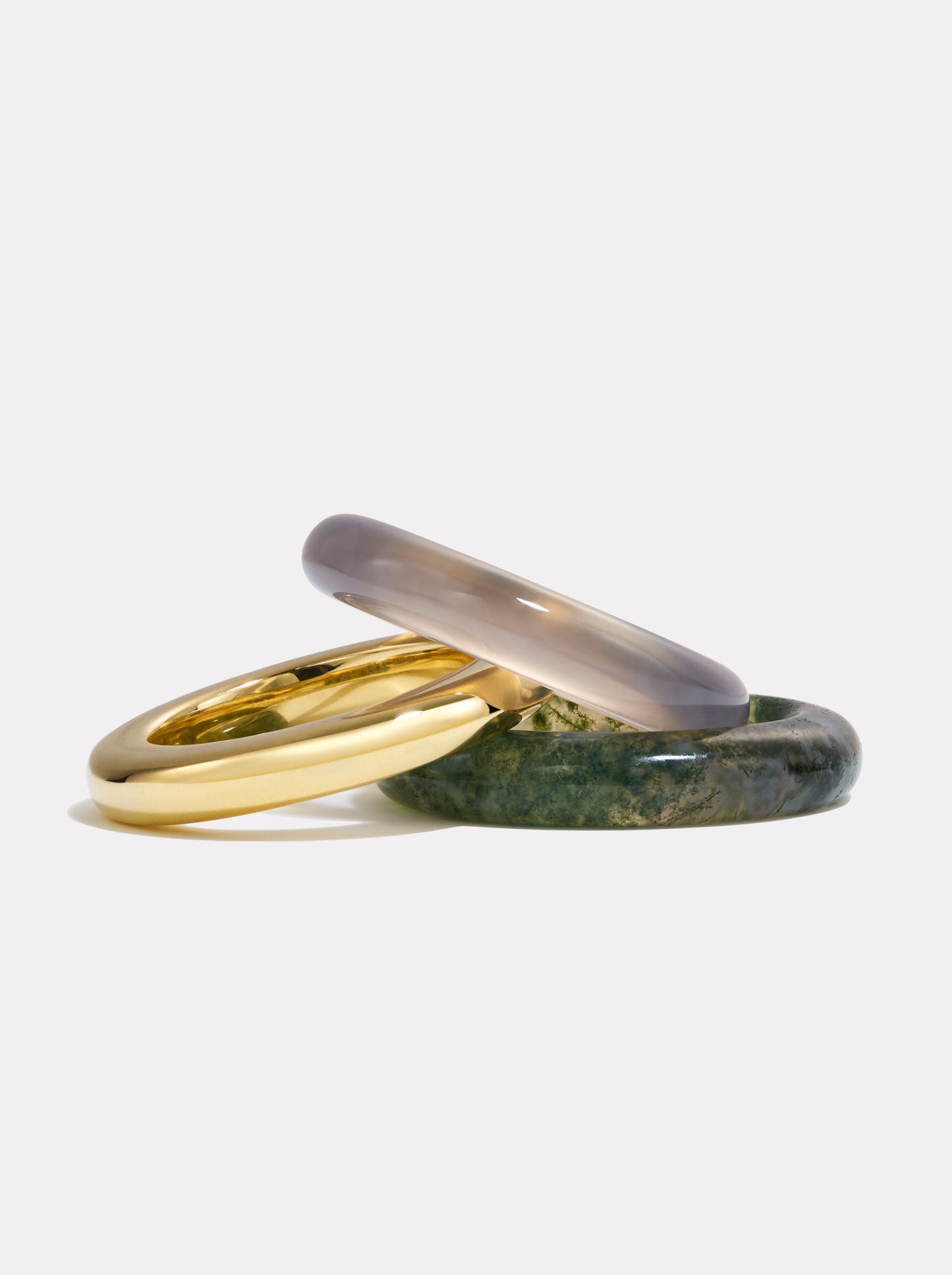 Stack_Stone Trilogy Gold Stack | Moss & Grey Agate - 50