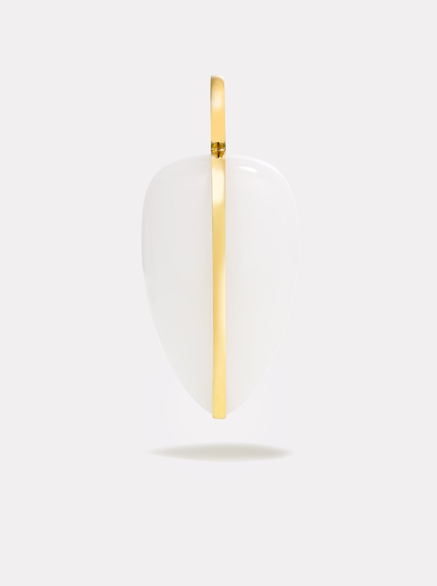 Large Pebble Pendant | White Jasper