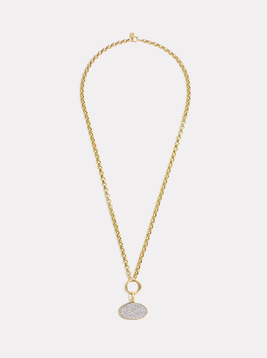 Diamond Cluster Collector Necklace — 3.5 mm — 45 cm | Gold