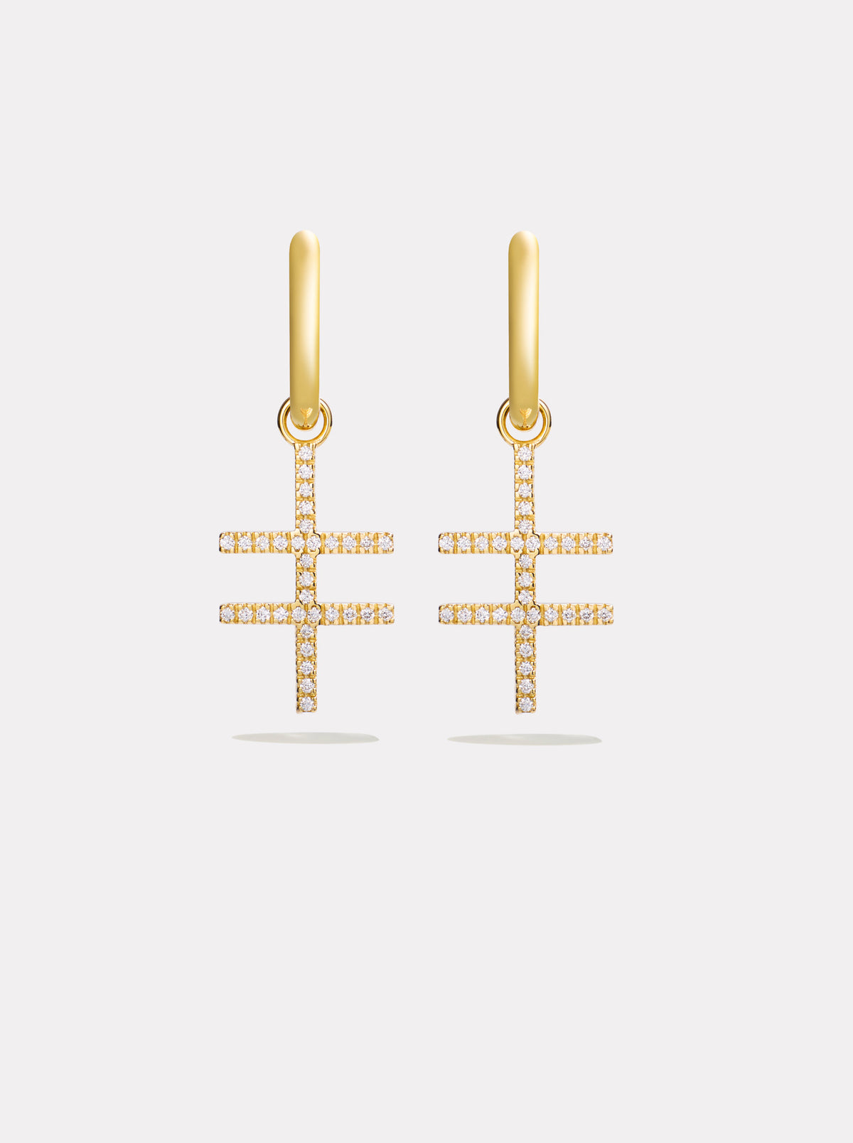 Double Crossing Earrings | White Diamond