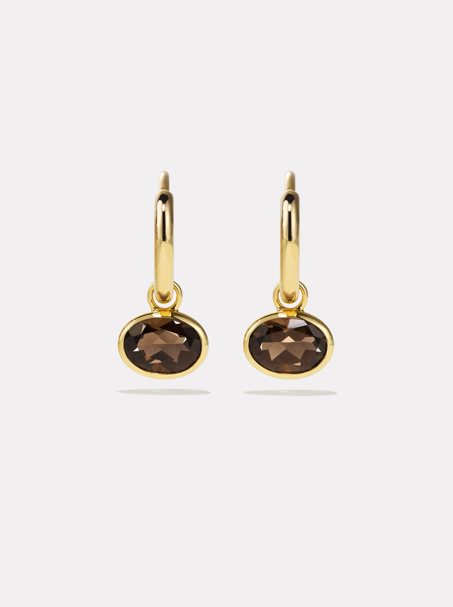 Orbit Hoops - Smokey Quartz