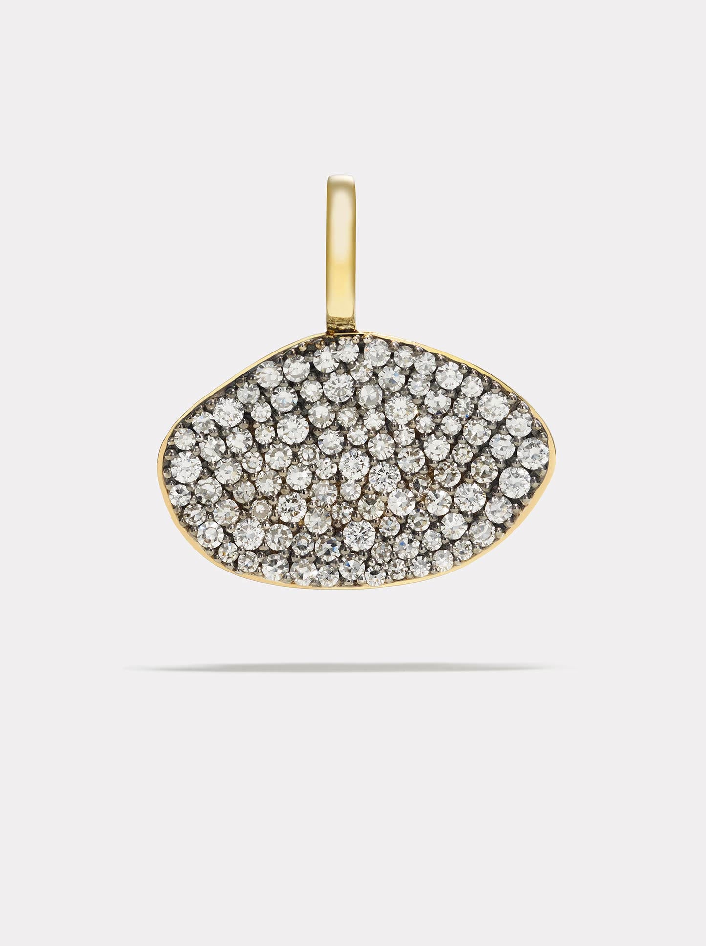 Diamond Cluster Pendant | Gold & Black Rhodium
