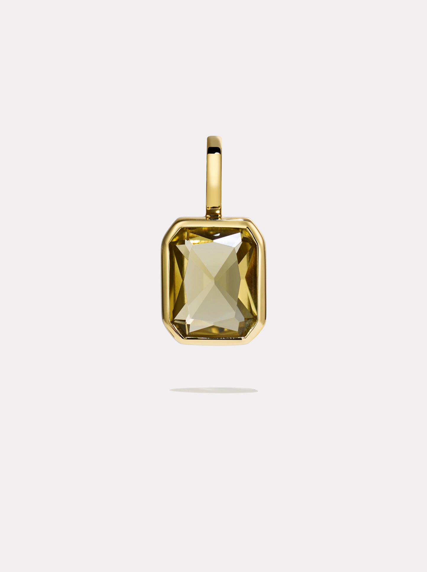 The Lumen Octagon Pendant | Champagne Quartz