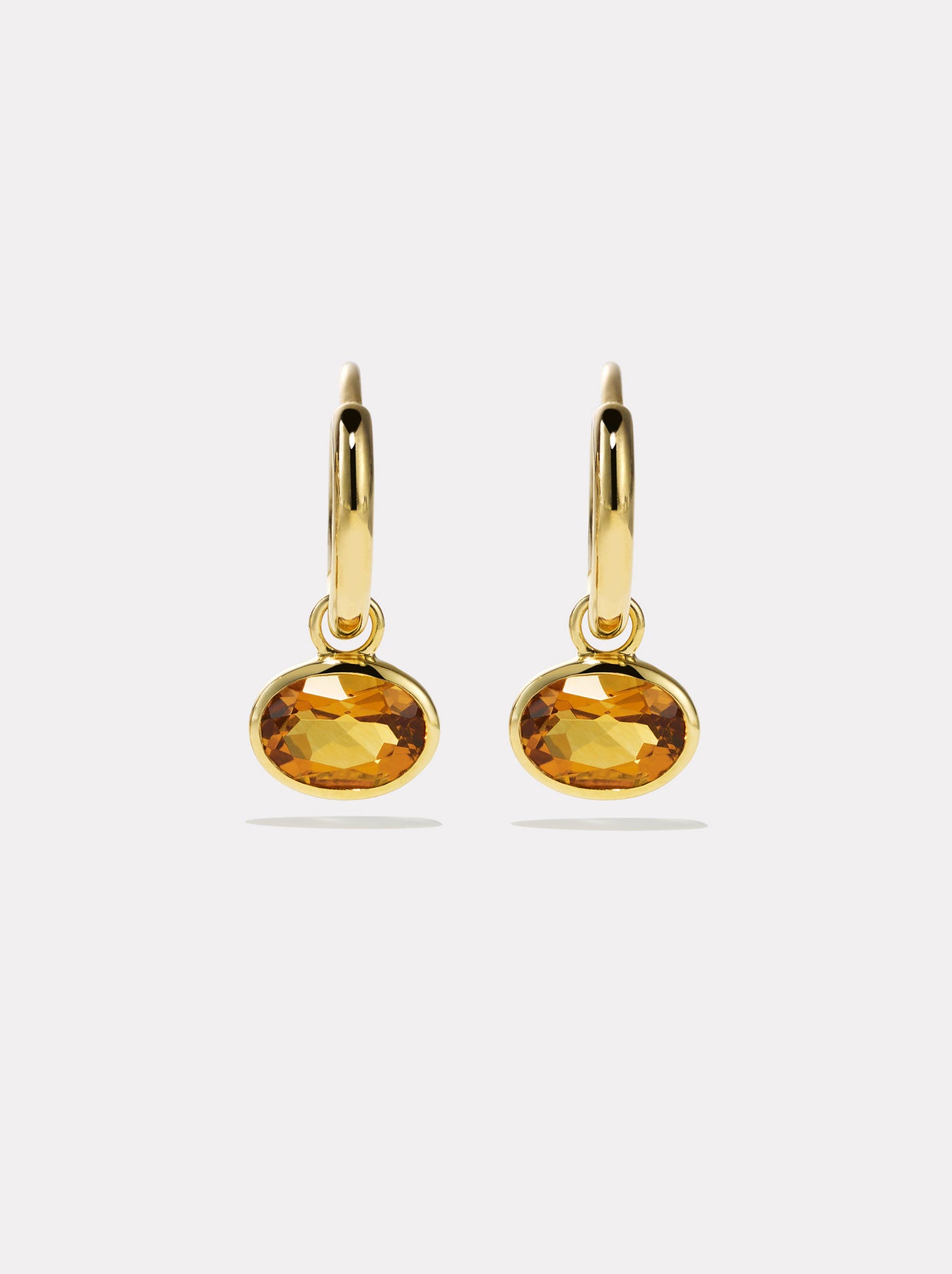 Orbit Hoops - Citrine