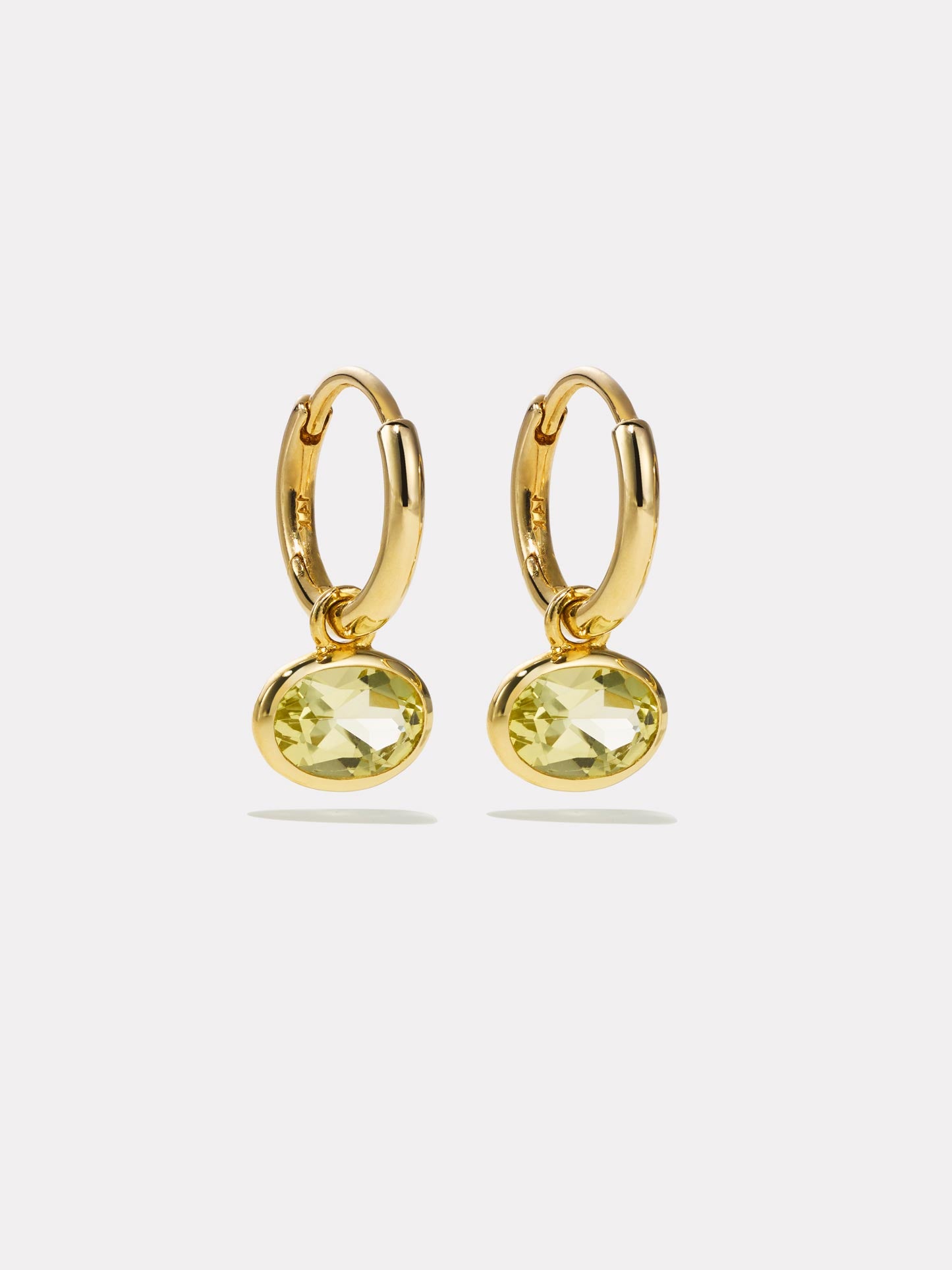 Orbit Hoops - Lemon Quartz