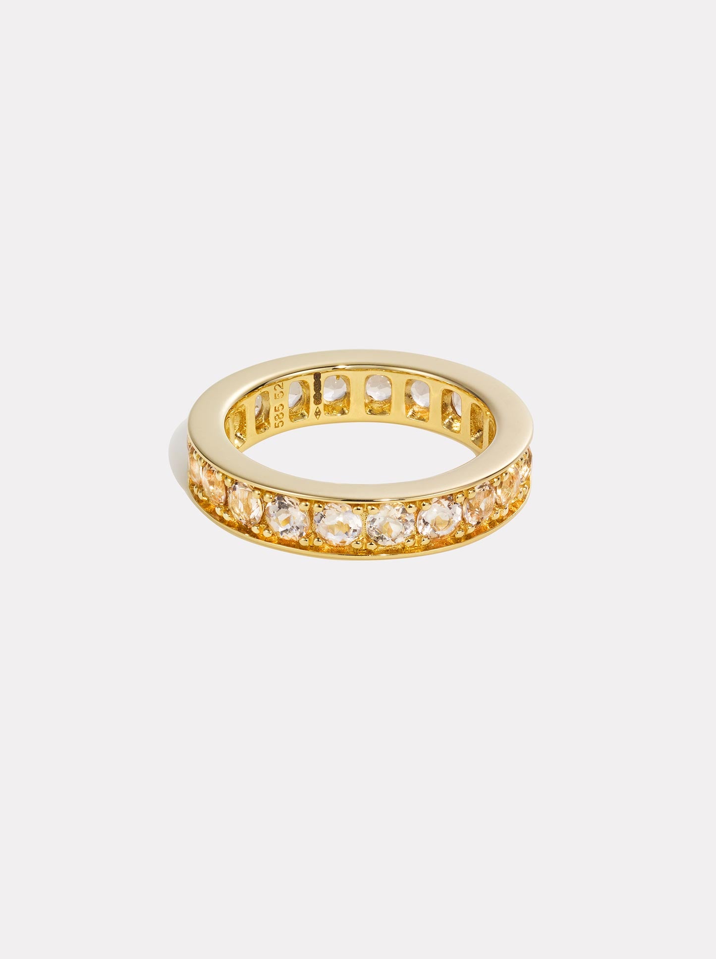 Single Line Morganite Ring