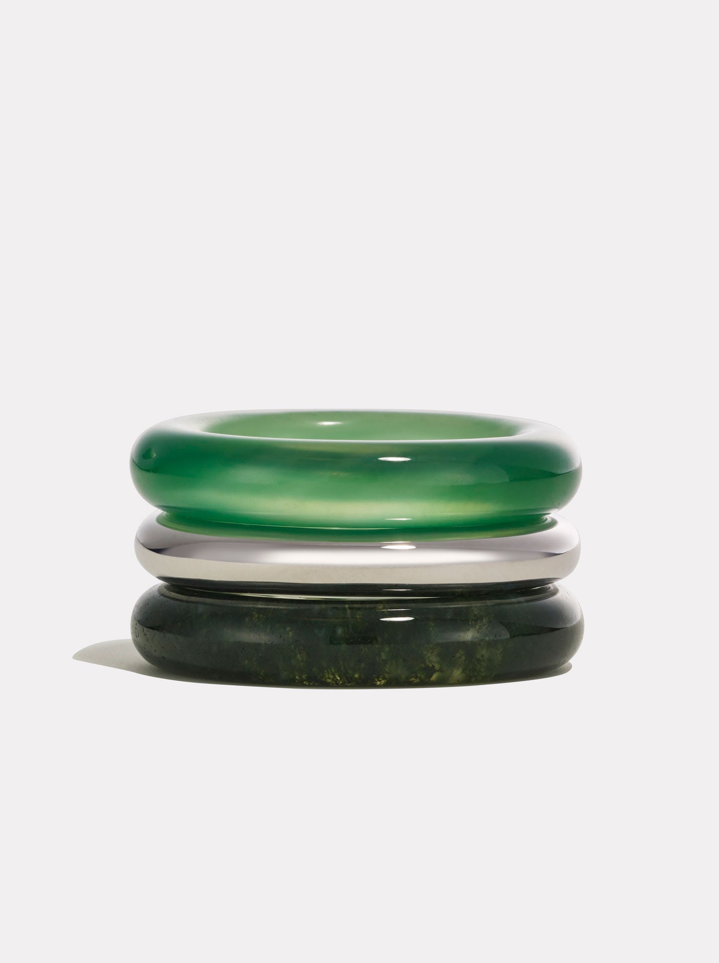 Stack_Stone Trilogy Stack Green Chalcedony & Moss Agate - 52