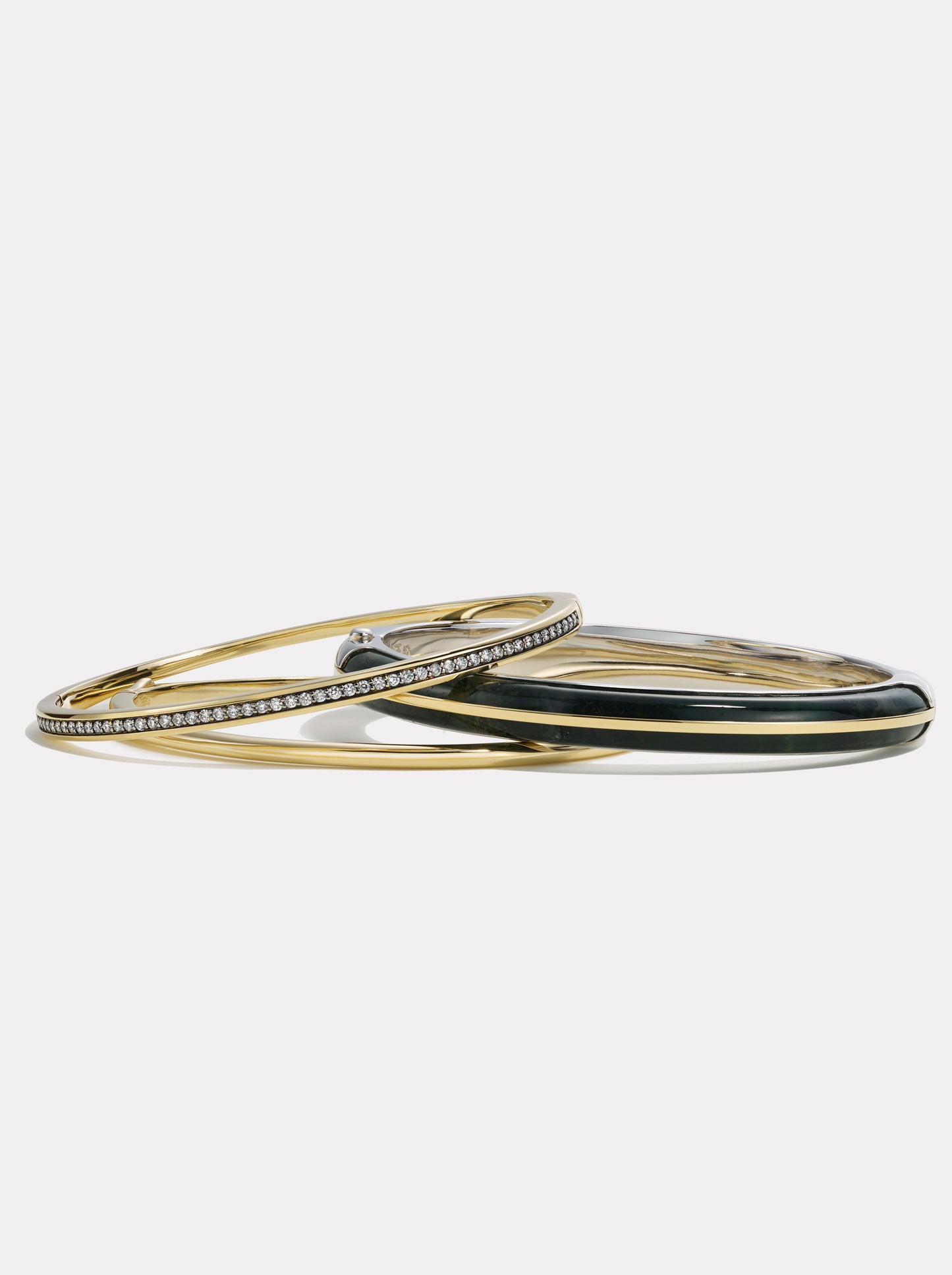Classic Bangle Stack | Moss Agate