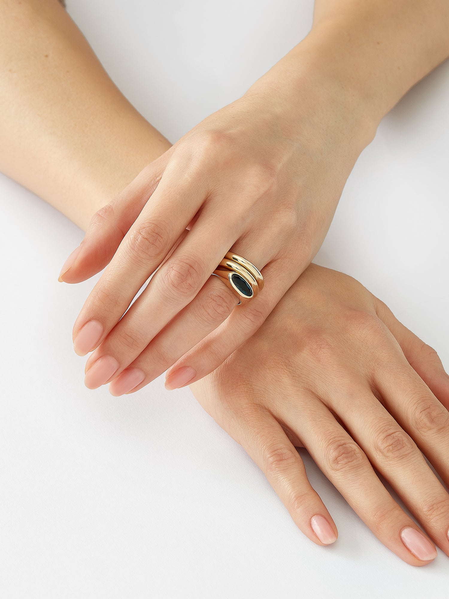 The Orbit Ring - London Blue Topaz