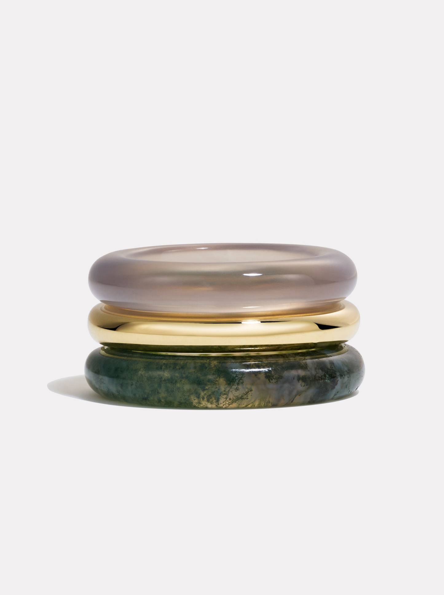 Stack_Stone Trilogy Gold Stack | Moss & Grey Agate - 50