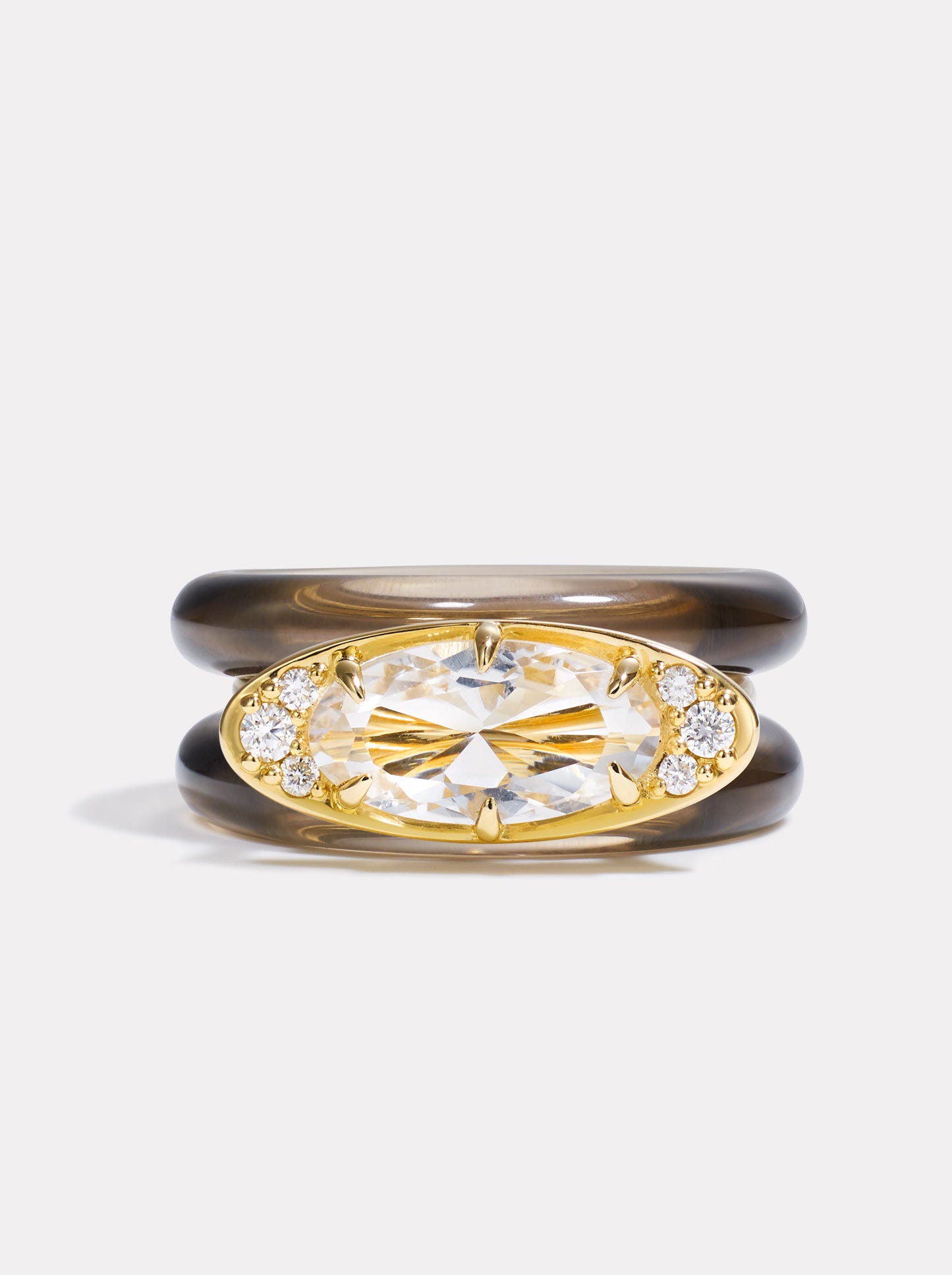 Stack_Ellipse Ring Stack | White Topaz - 52