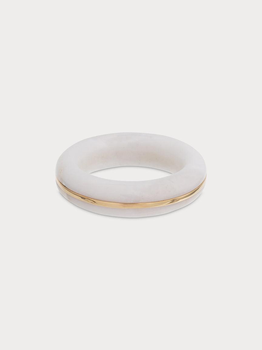 Essential Gem Stacker Ring - White Agate | BY PARIAH