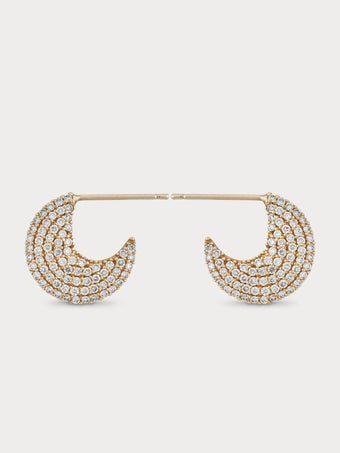 Diamond Disc Earrings - By Pariah