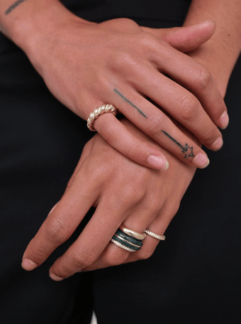 Essential Gem Stacker Ring - Green Moss Agate (Made to Order) - By Pariah