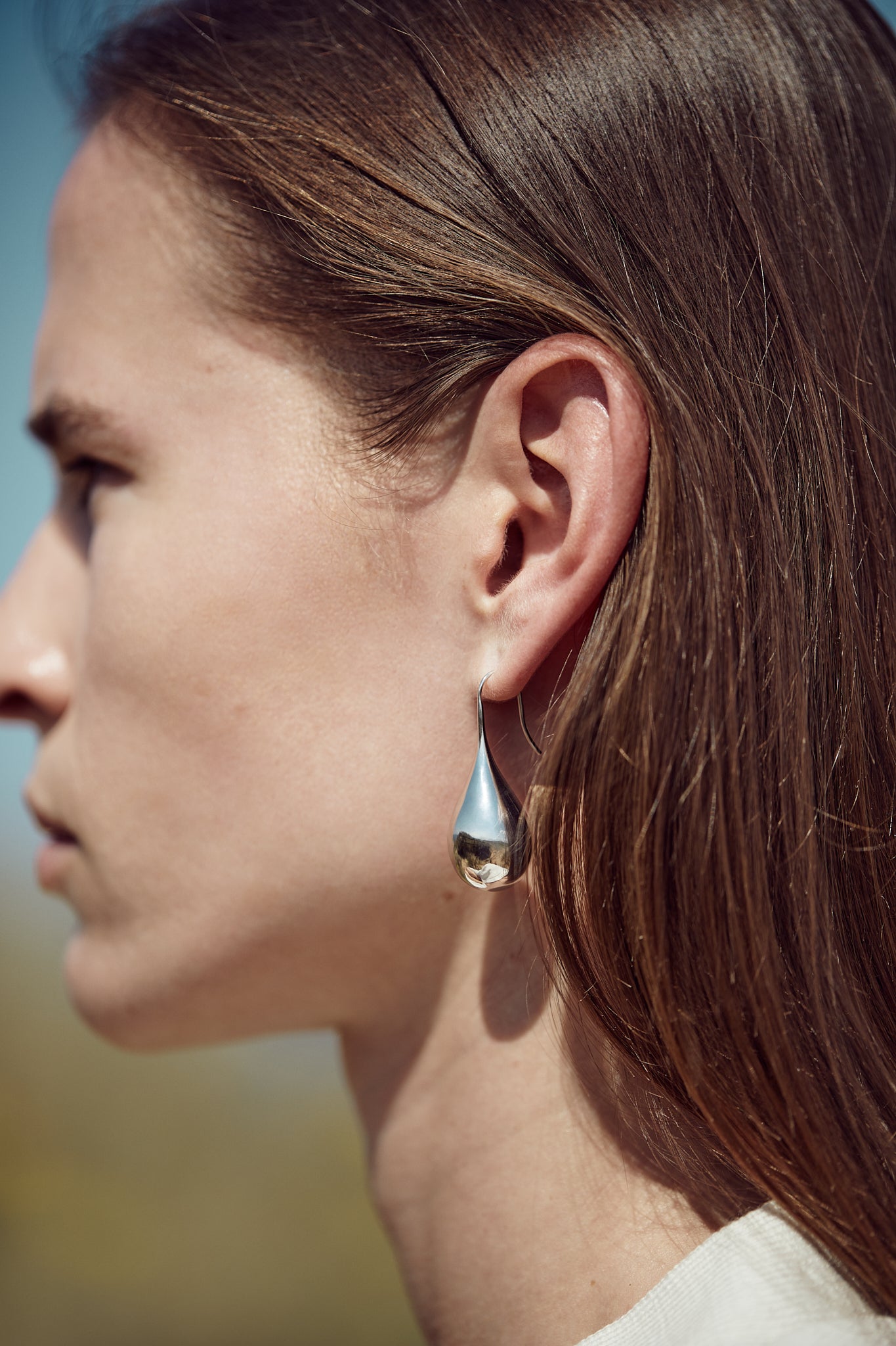 Large Drop Earrings | Sterling Silver