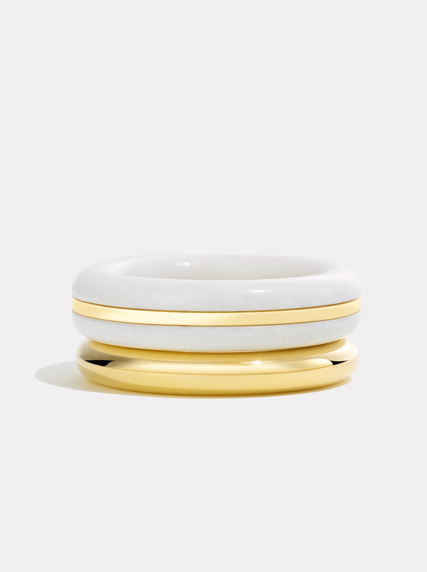 Stack_Essential Gold Stack | White Agate - 50