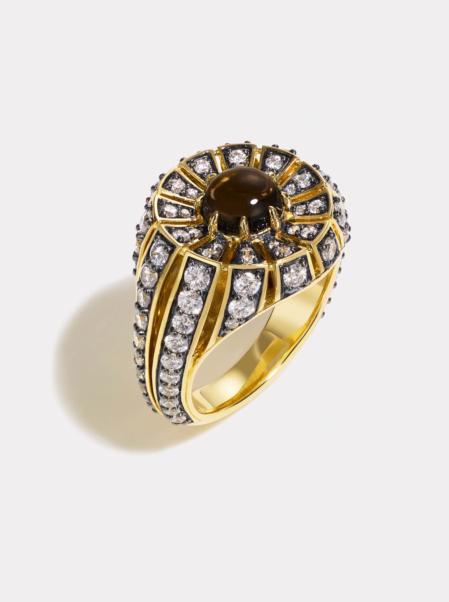 Aurora Cocktail Ring | Smokey Quartz