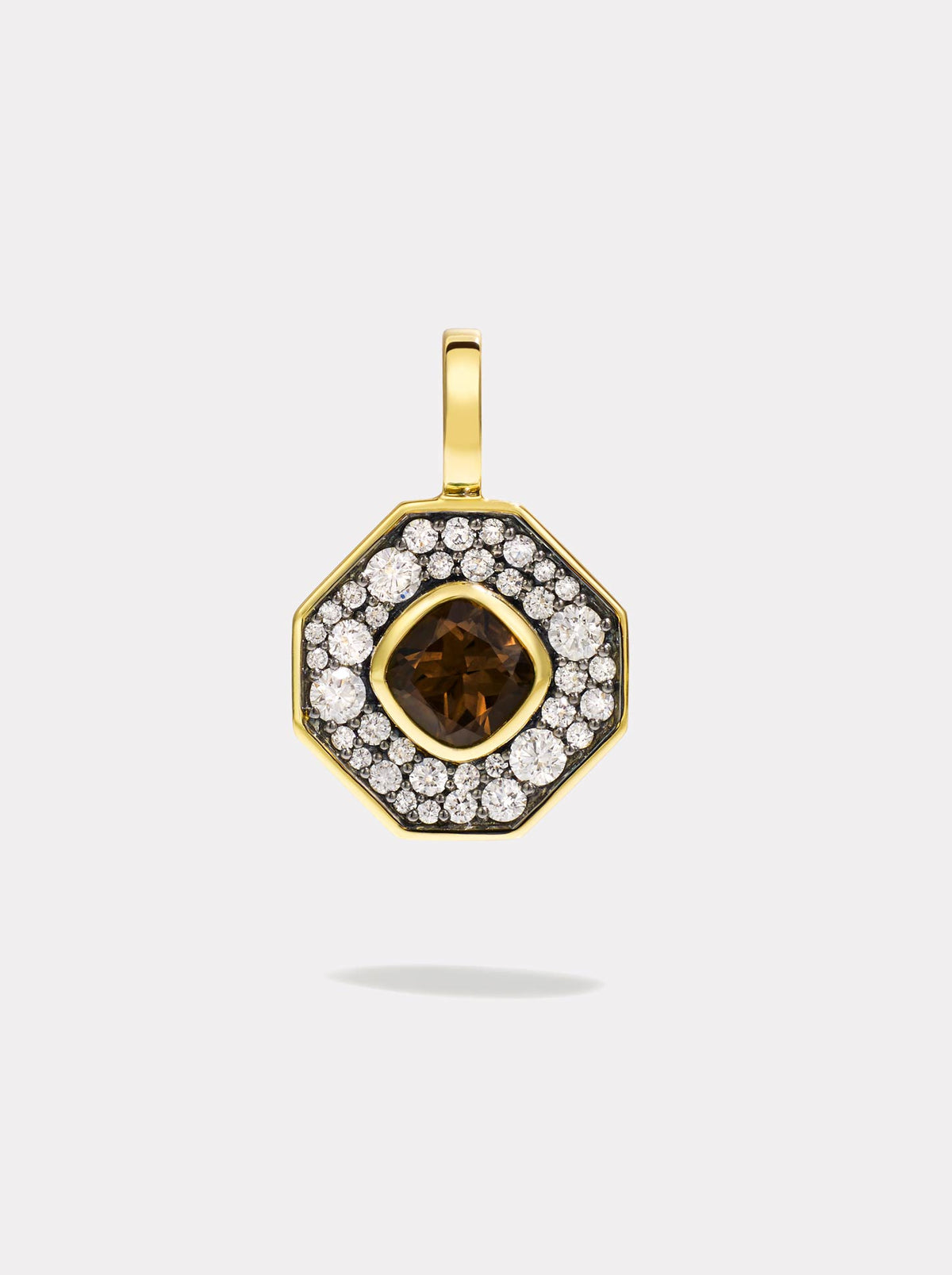 Reverie Pendant | Diamond & Smokey Quartz