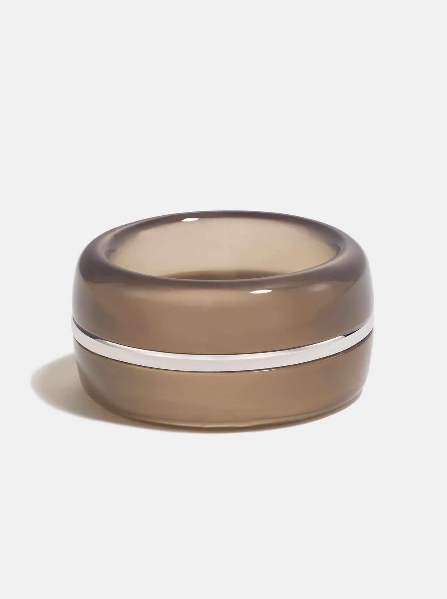 The Essential Wide Ring | Silver & Grey Agate