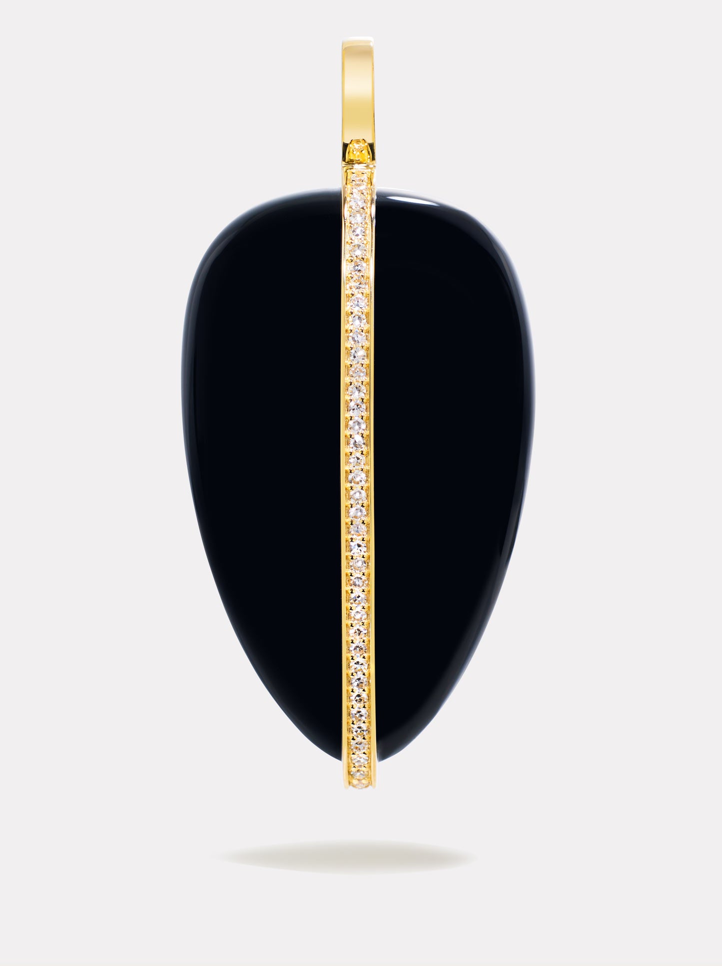 XL Diamond Pebble Pendant | Black Onyx