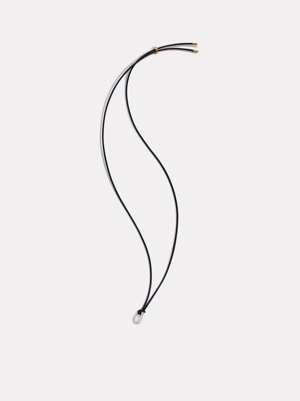 Fortuna Leather Necklace | White Diamond