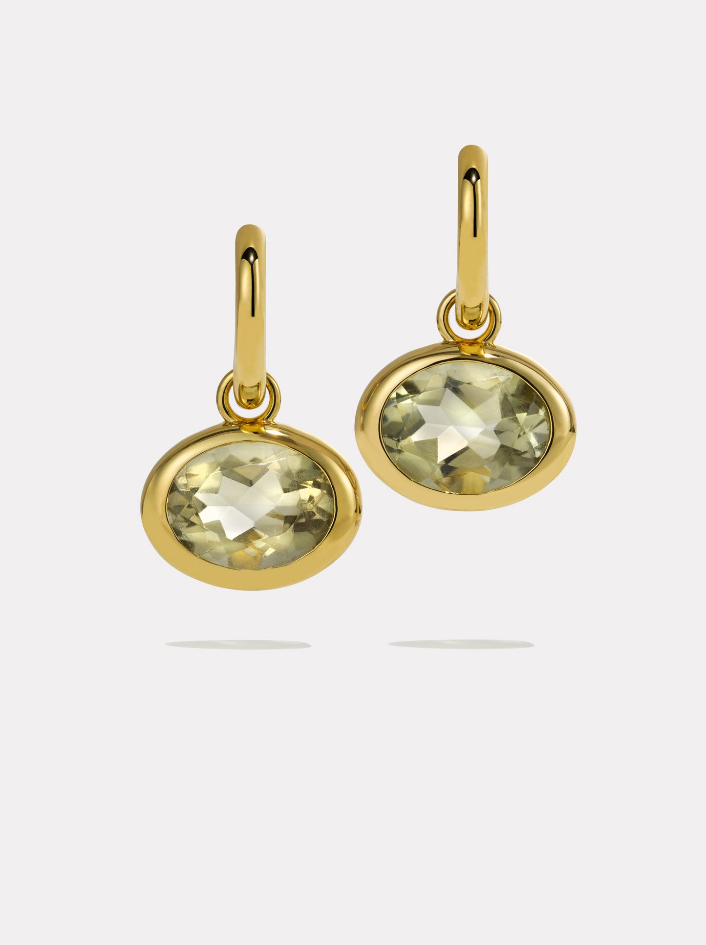 XL Orbit Hoops | Green Amethyst