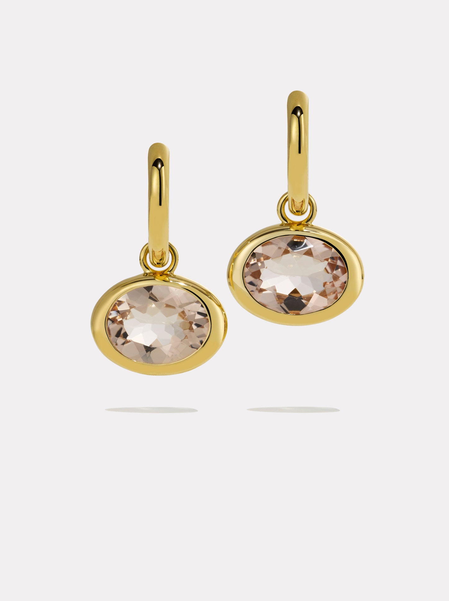 XL Orbit Hoops | Morganite