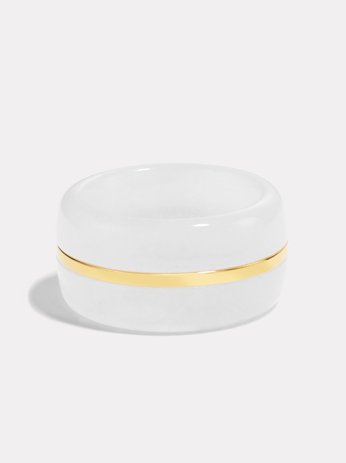 The Essential Wide Ring | Gold & White Jasper