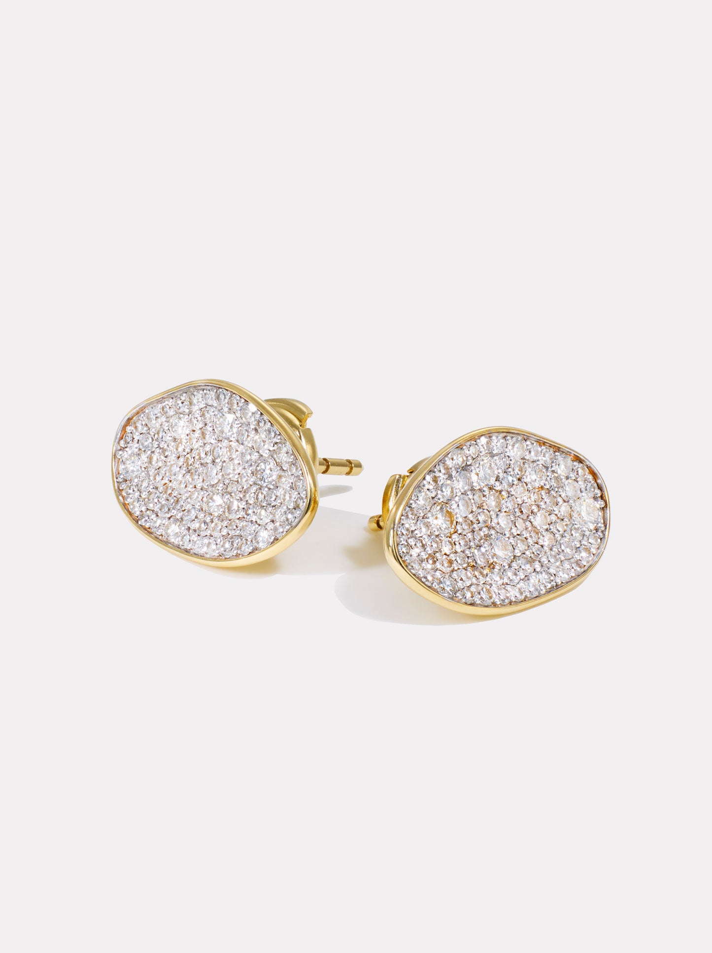 Diamond Cluster Stud Earrings