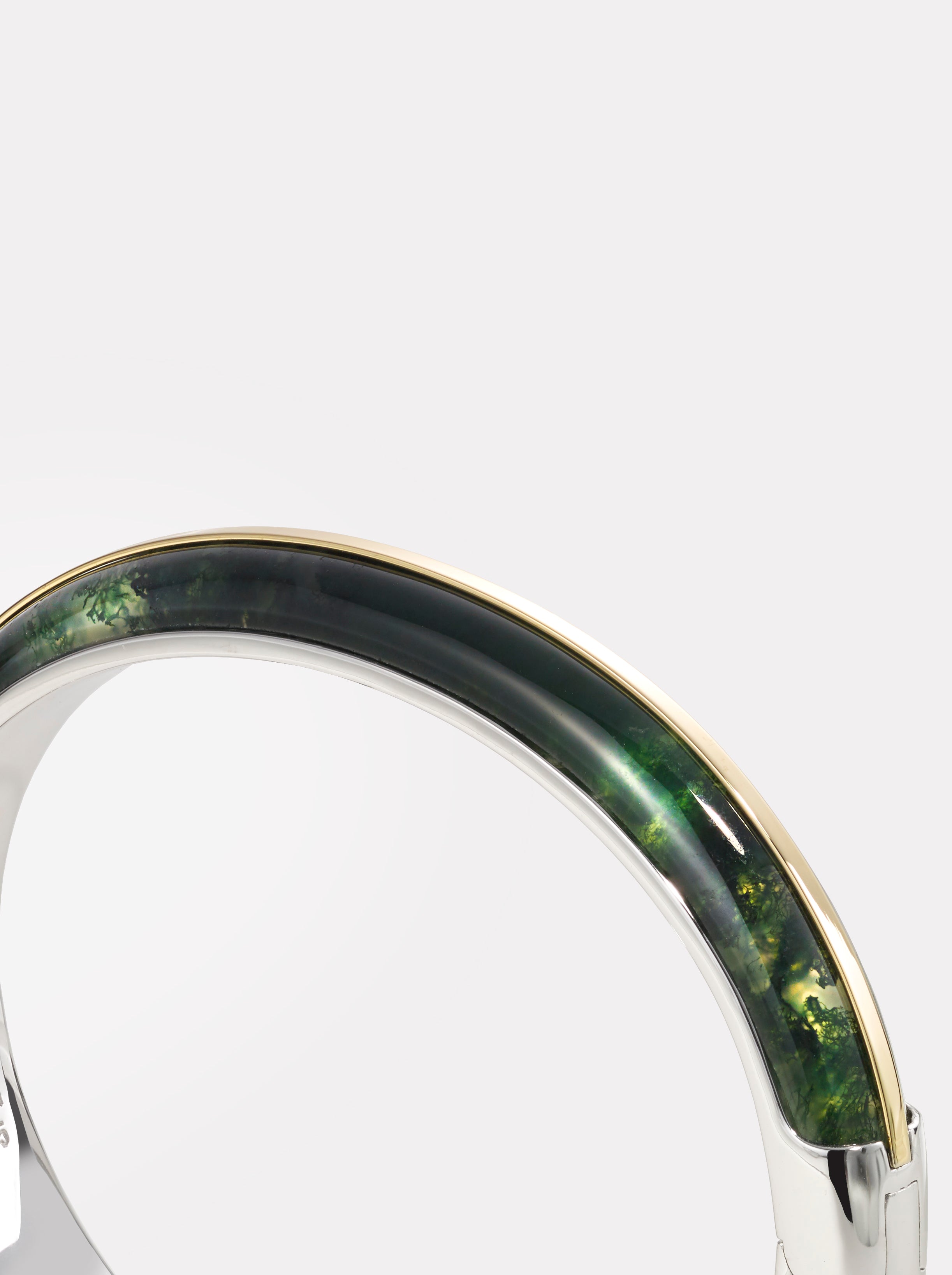 Essential Stacking Bangle | Moss Agate