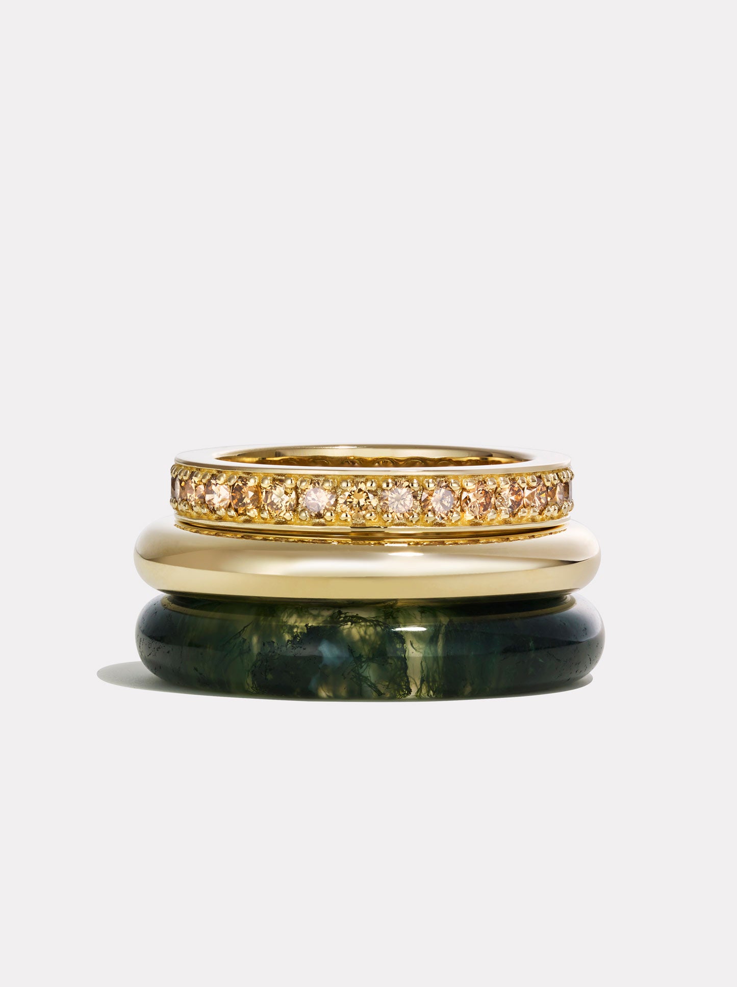 Stack_Kalahari Ring Stack Moss Agate - 52