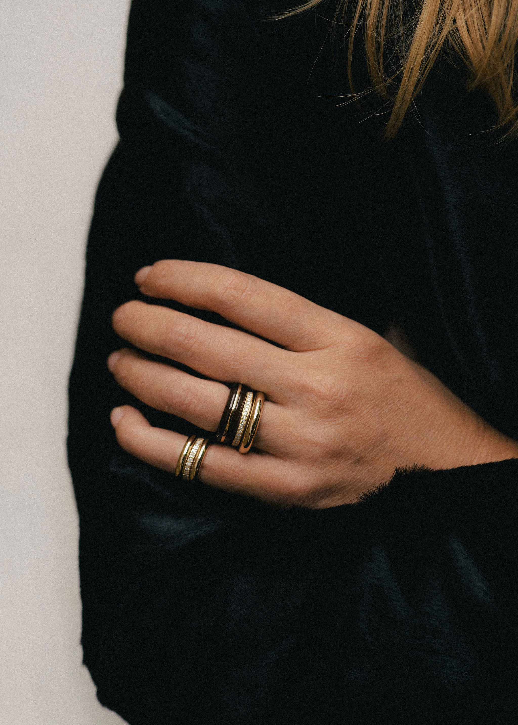 Single Line Diamond Ring | Champagne