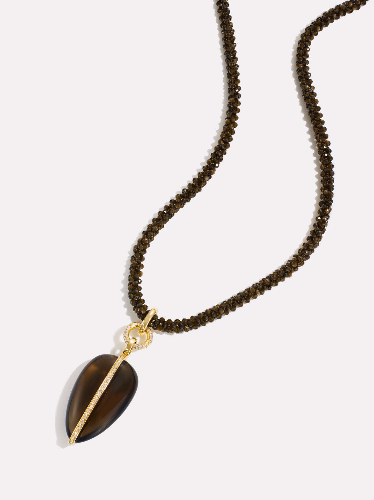 Diamond Aura Necklace | Smokey Quartz