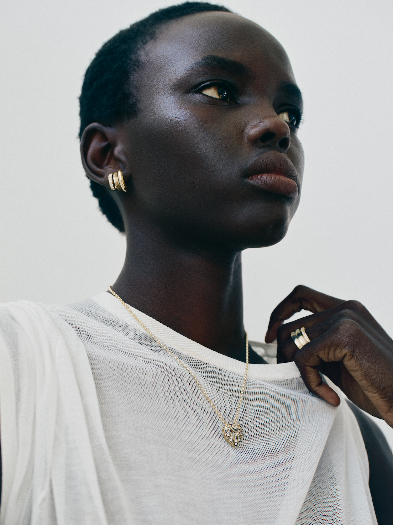 Classic Gem Earring Stack | Green Amethyst