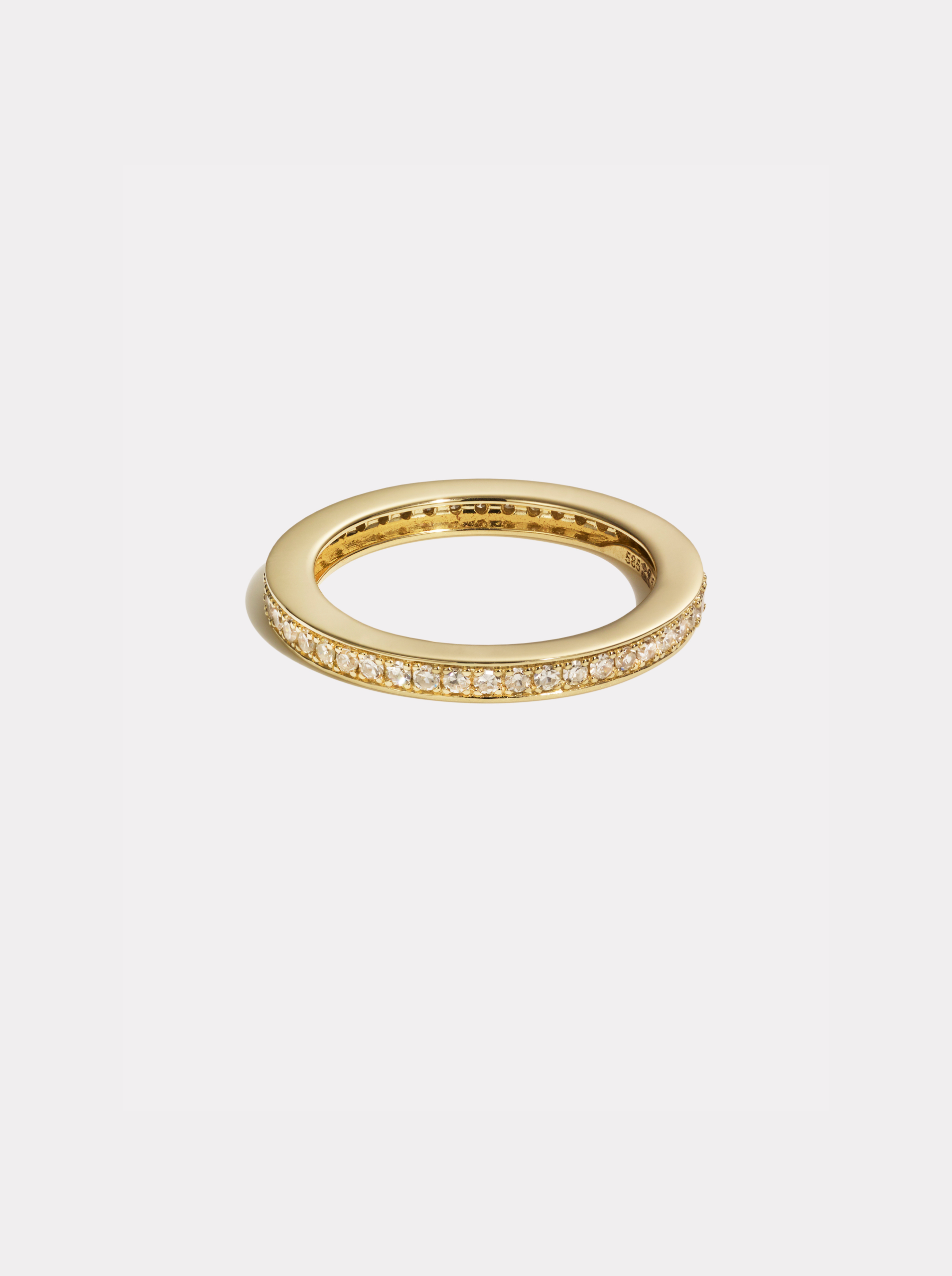 Single Line Diamond Pinky Ring